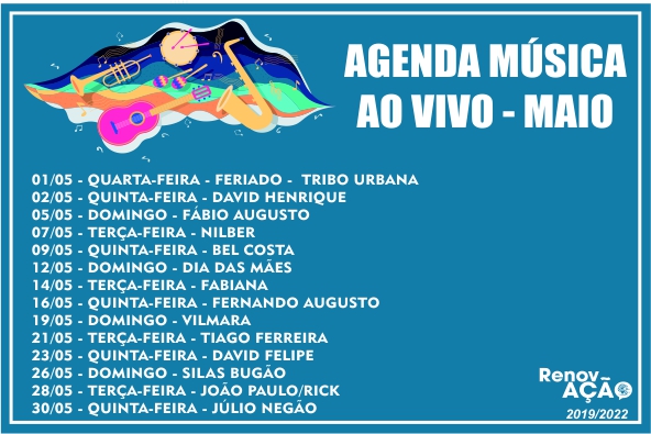 Agenda Musica ao Vivo - Maio/2019