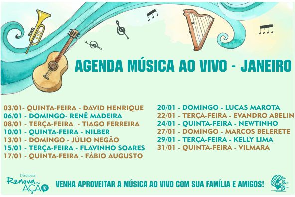 Musica ao Vivo Janeiro 2019