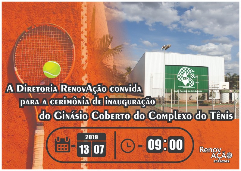 Convite Inauguração Ginásio Coberto Complexo do Tênis